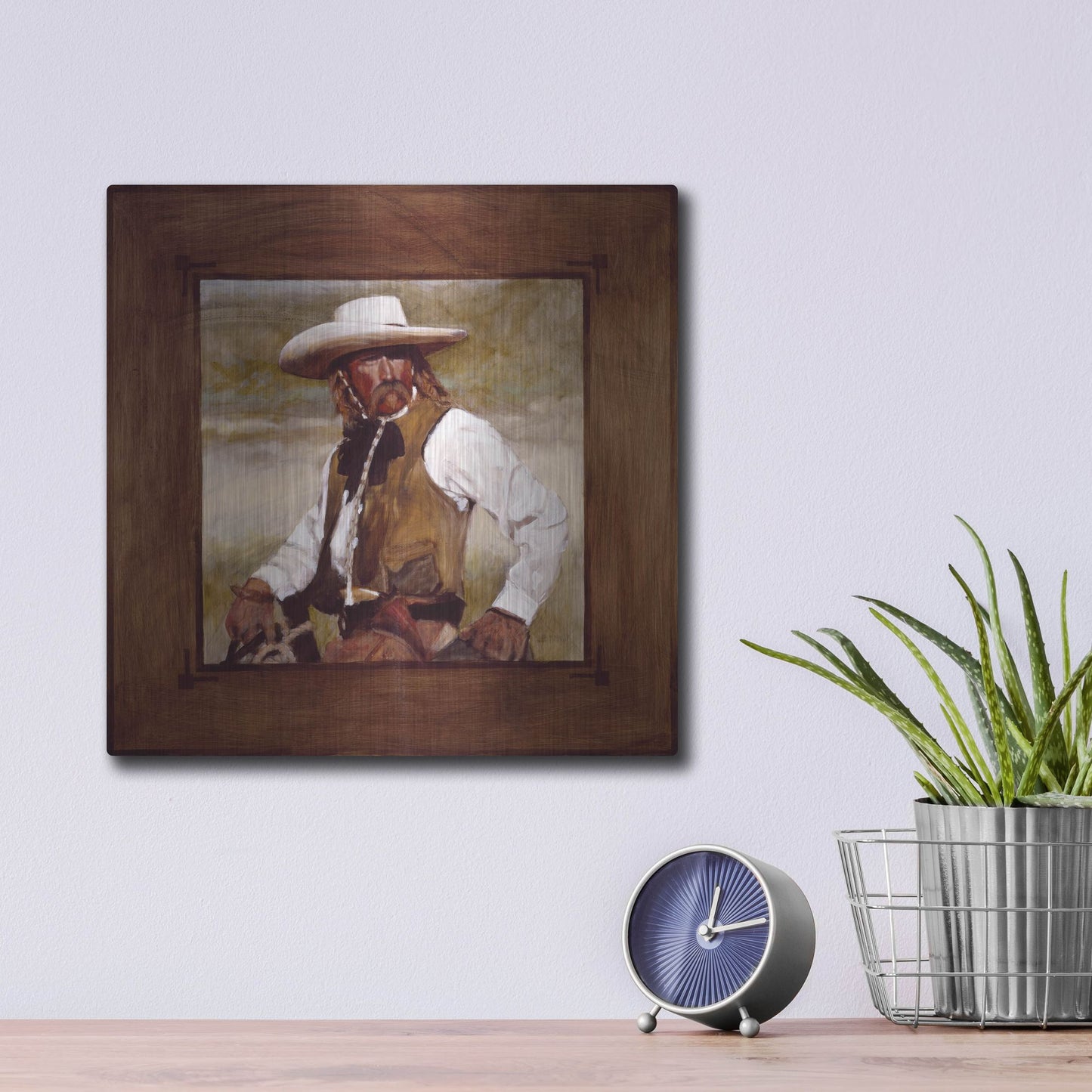 Luxe Metal Art 'Just A Look' by J. E. Knauf, Metal Wall Art,12x12