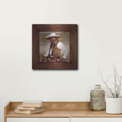 Luxe Metal Art 'Just A Look' by J. E. Knauf, Metal Wall Art,12x12