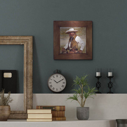 Luxe Metal Art 'Just A Look' by J. E. Knauf, Metal Wall Art,12x12
