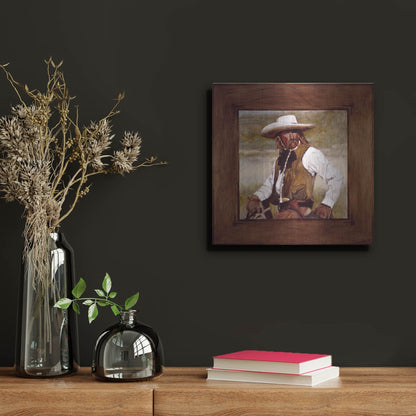 Luxe Metal Art 'Just A Look' by J. E. Knauf, Metal Wall Art,12x12