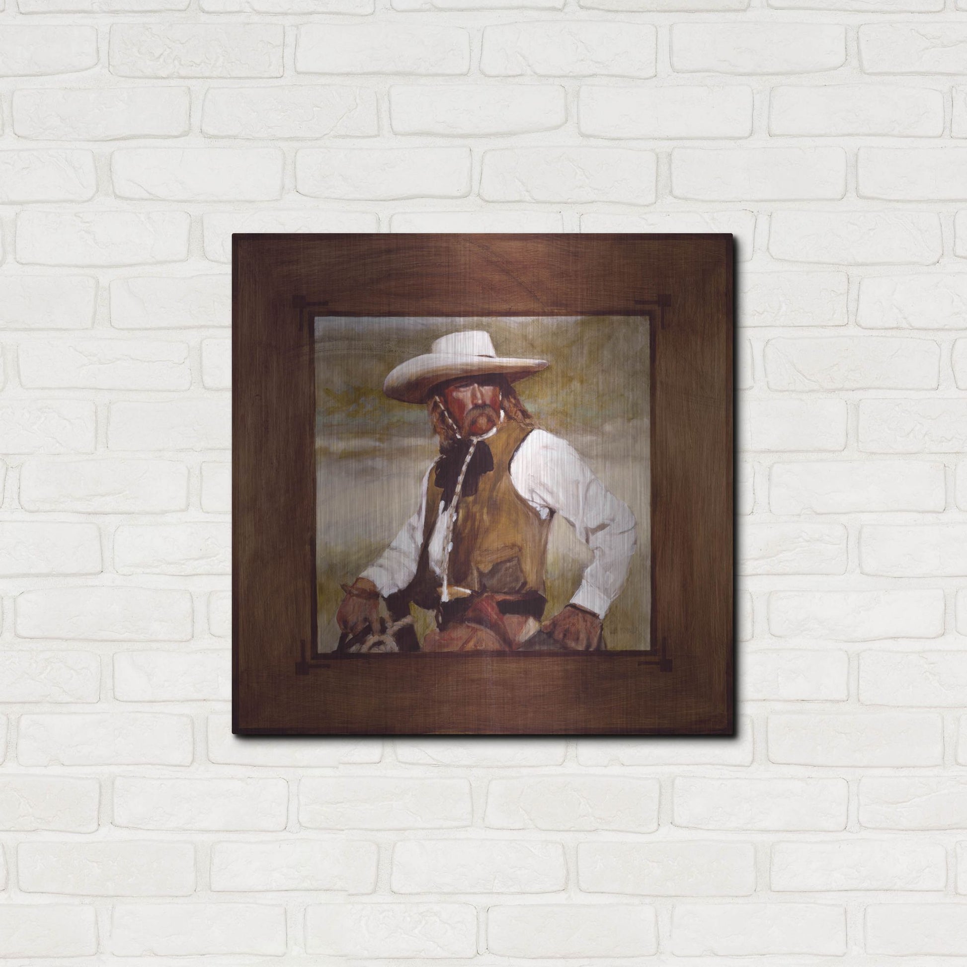 Luxe Metal Art 'Just A Look' by J. E. Knauf, Metal Wall Art,24x24