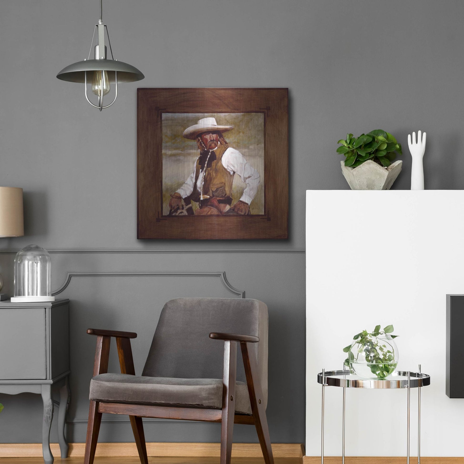 Luxe Metal Art 'Just A Look' by J. E. Knauf, Metal Wall Art,24x24