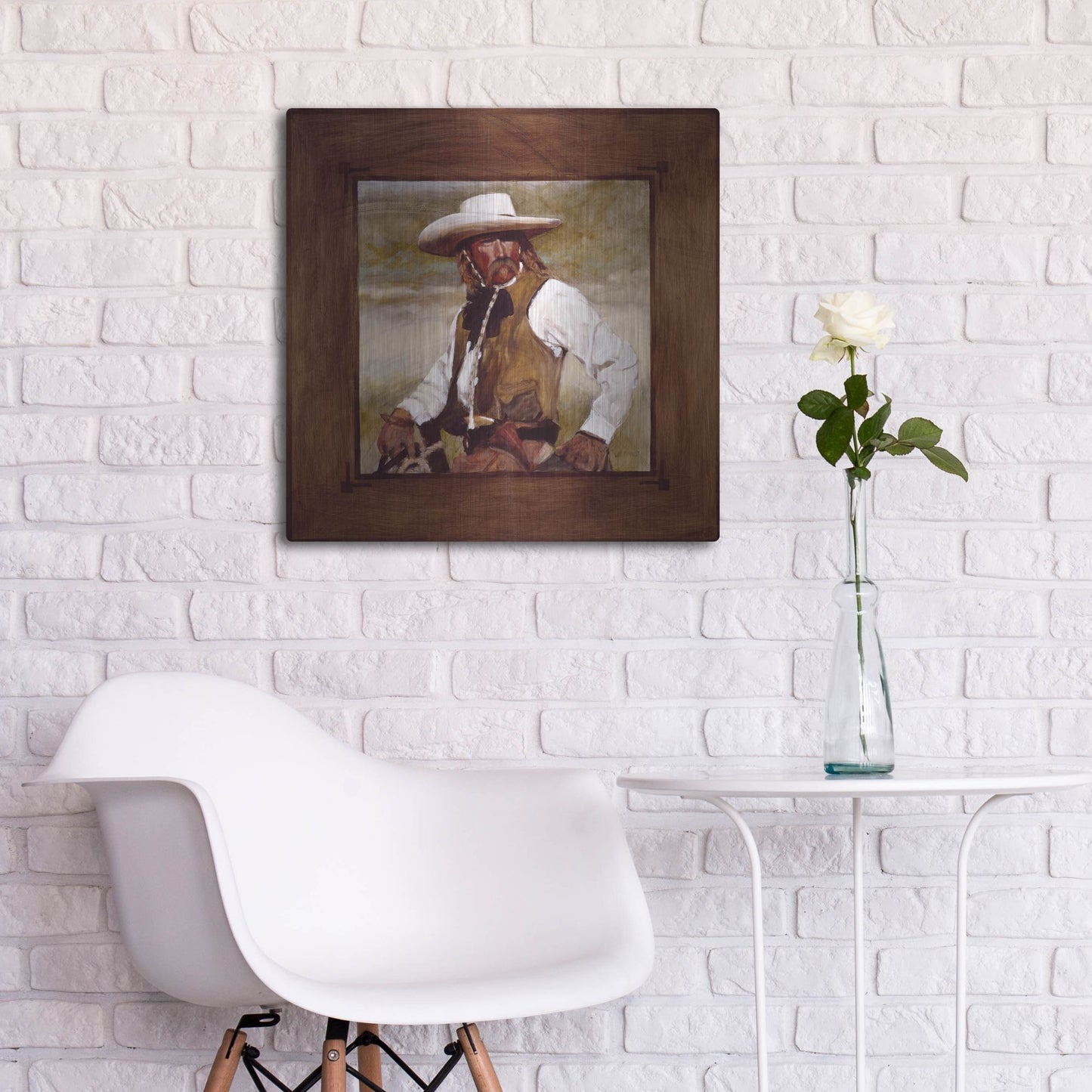 Luxe Metal Art 'Just A Look' by J. E. Knauf, Metal Wall Art,24x24
