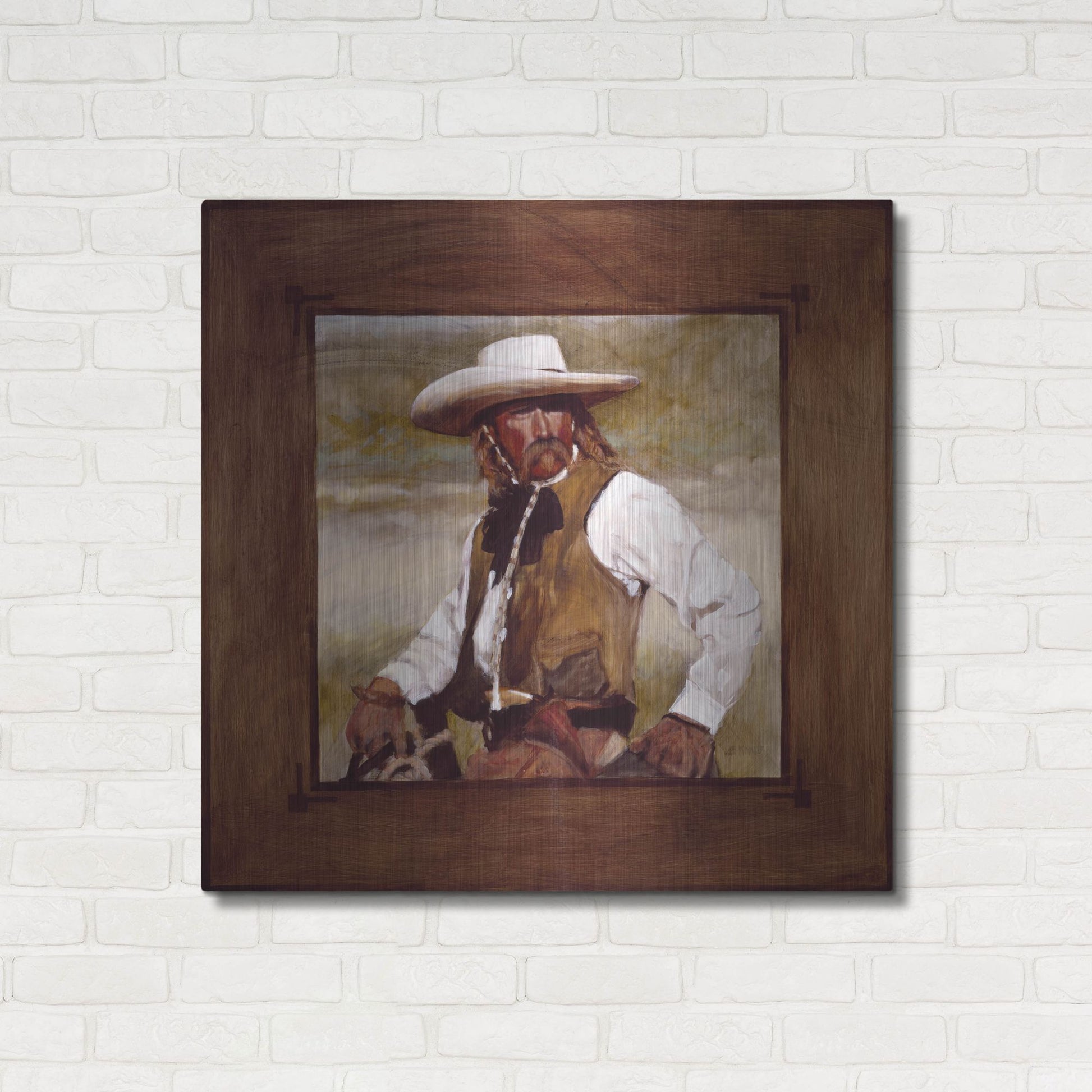 Luxe Metal Art 'Just A Look' by J. E. Knauf, Metal Wall Art,36x36