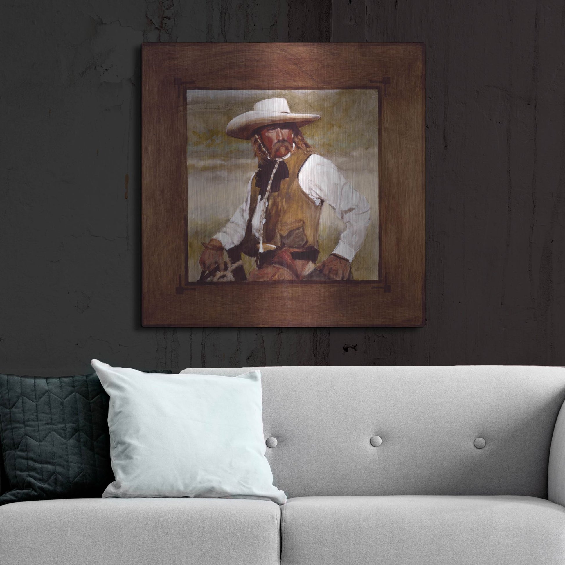 Luxe Metal Art 'Just A Look' by J. E. Knauf, Metal Wall Art,36x36