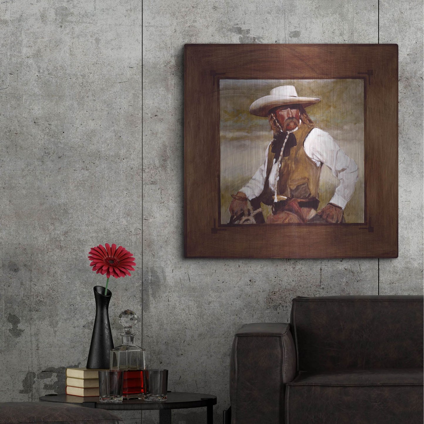 Luxe Metal Art 'Just A Look' by J. E. Knauf, Metal Wall Art,36x36