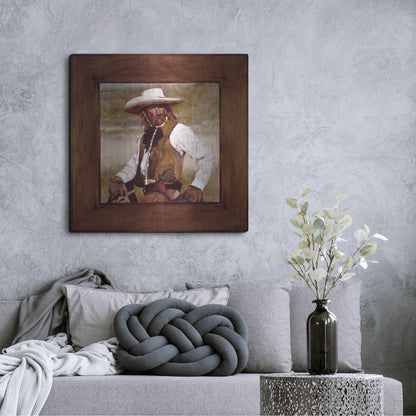Luxe Metal Art 'Just A Look' by J. E. Knauf, Metal Wall Art,36x36