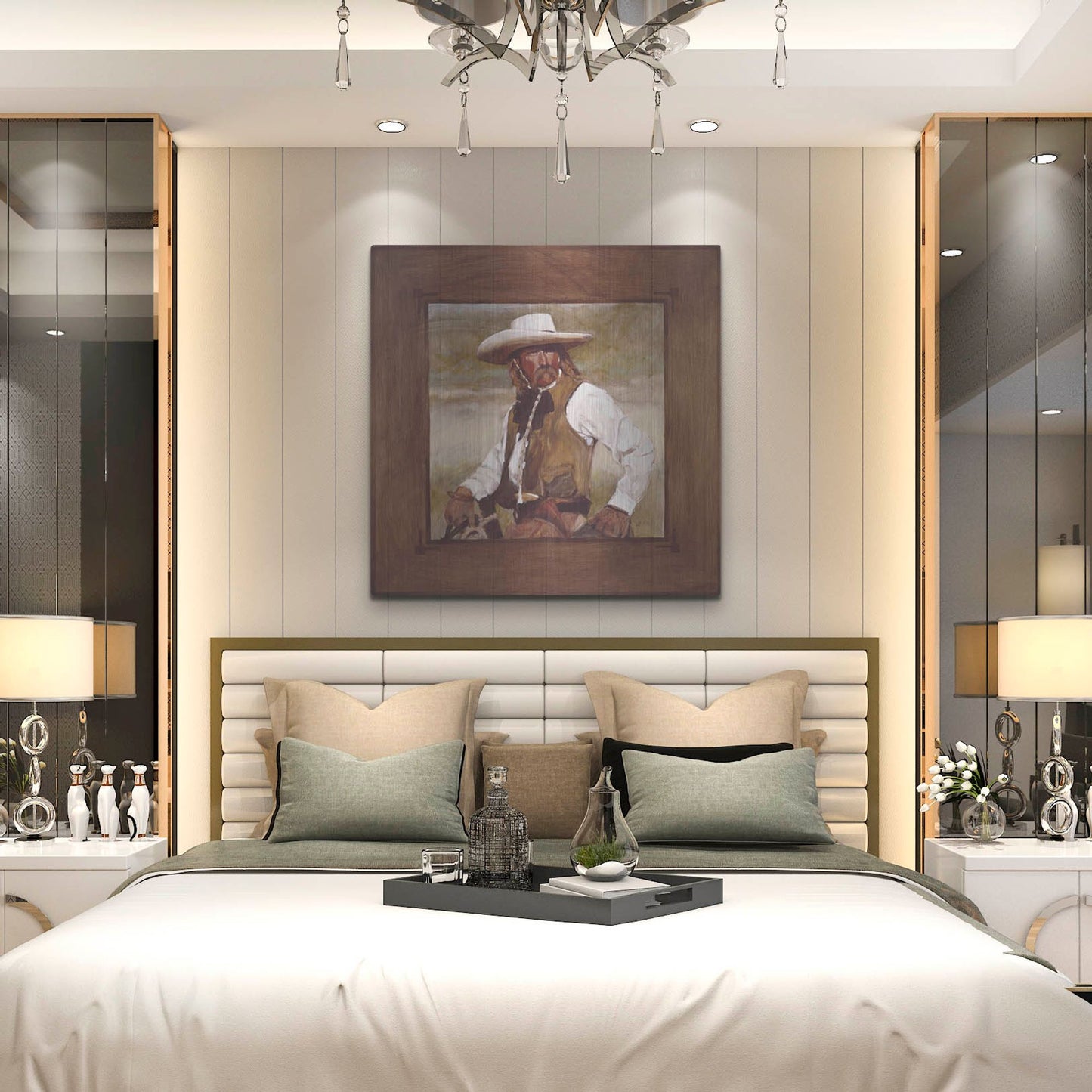 Luxe Metal Art 'Just A Look' by J. E. Knauf, Metal Wall Art,36x36