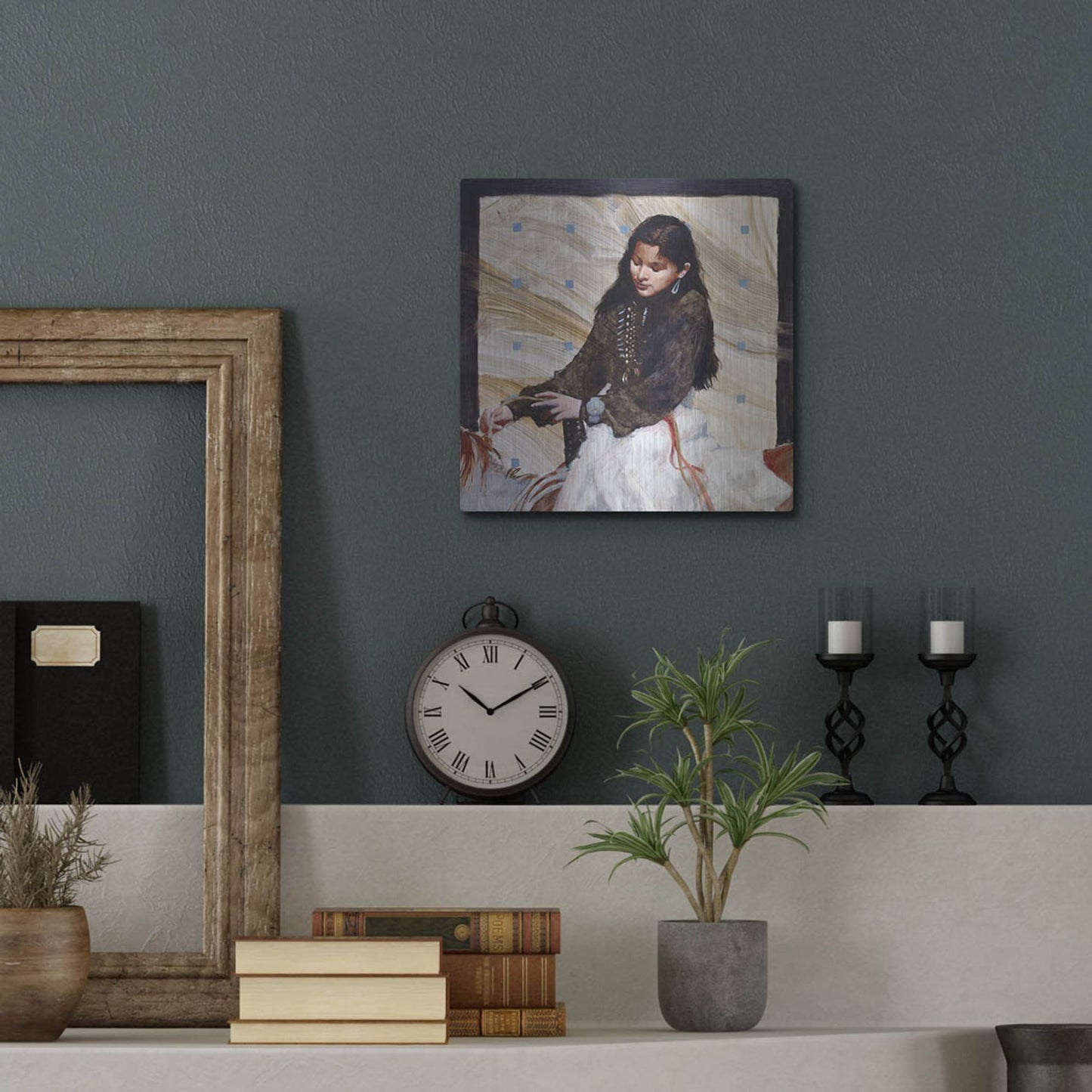Luxe Metal Art 'On Family Land' by J. E. Knauf, Metal Wall Art,12x12
