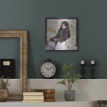 Luxe Metal Art 'On Family Land' by J. E. Knauf, Metal Wall Art,12x12