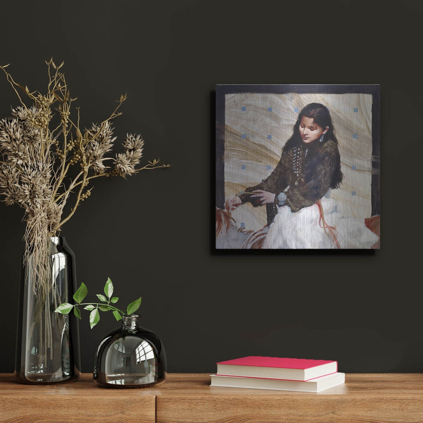 Luxe Metal Art 'On Family Land' by J. E. Knauf, Metal Wall Art,12x12