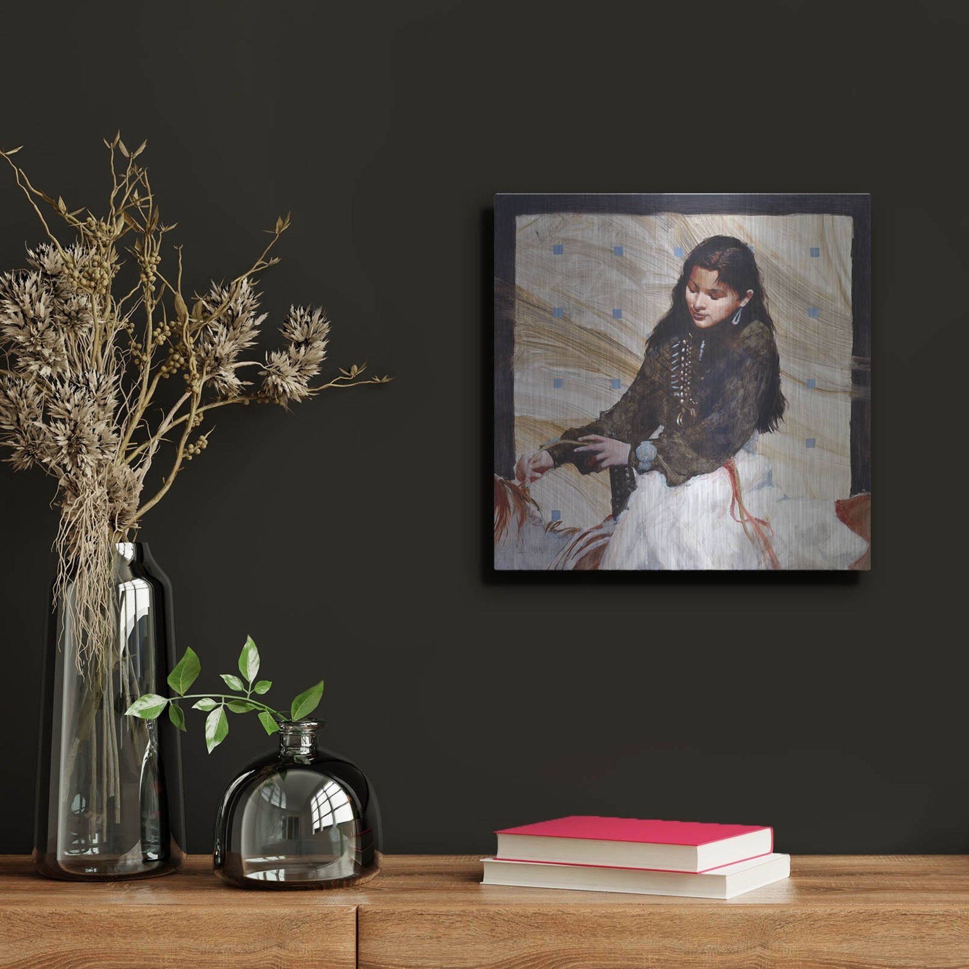 Luxe Metal Art 'On Family Land' by J. E. Knauf, Metal Wall Art,12x12