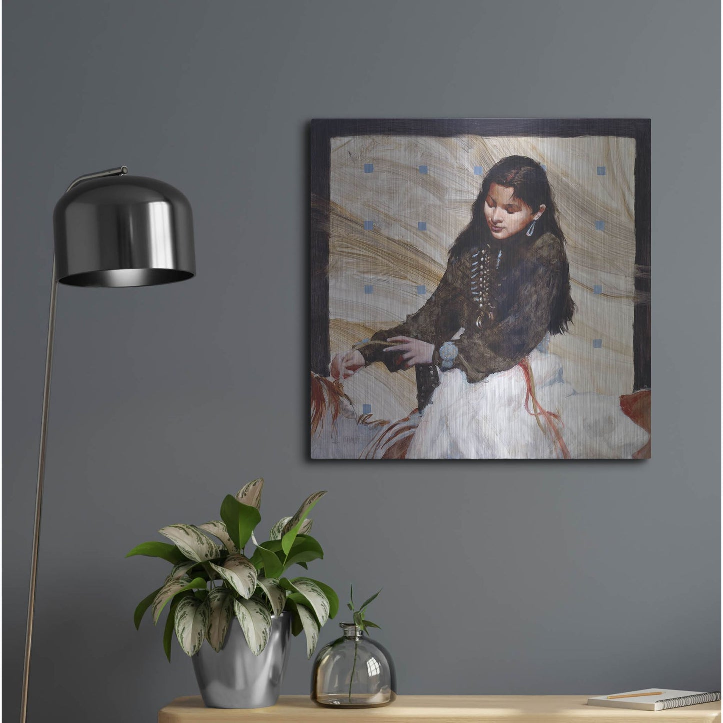 Luxe Metal Art 'On Family Land' by J. E. Knauf, Metal Wall Art,24x24