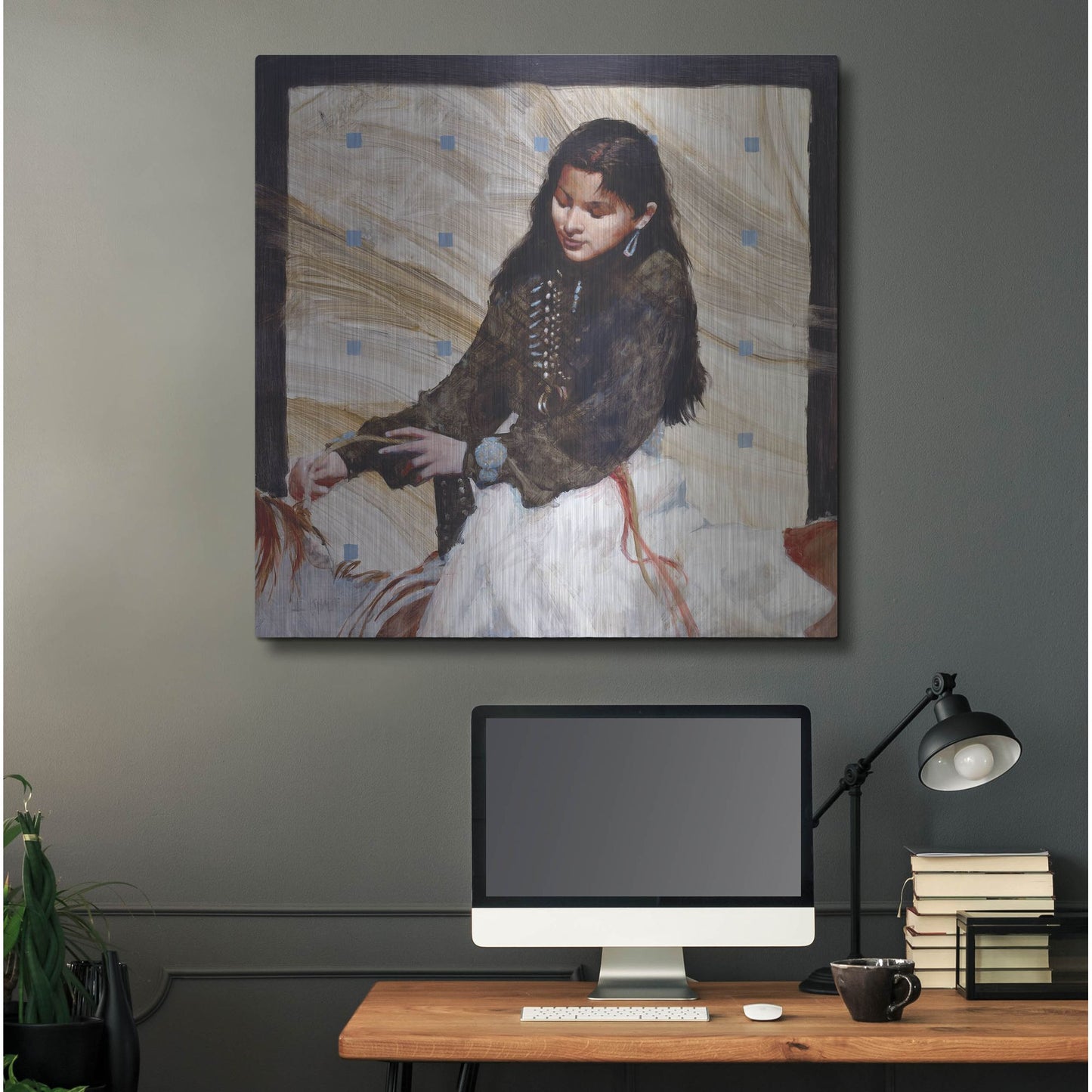 Luxe Metal Art 'On Family Land' by J. E. Knauf, Metal Wall Art,36x36