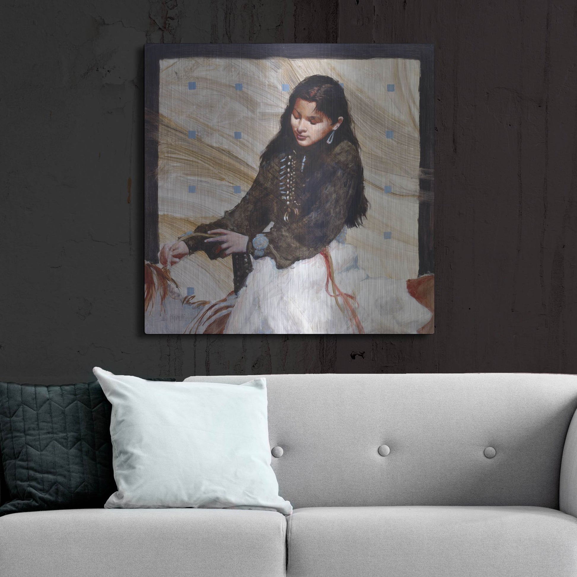 Luxe Metal Art 'On Family Land' by J. E. Knauf, Metal Wall Art,36x36