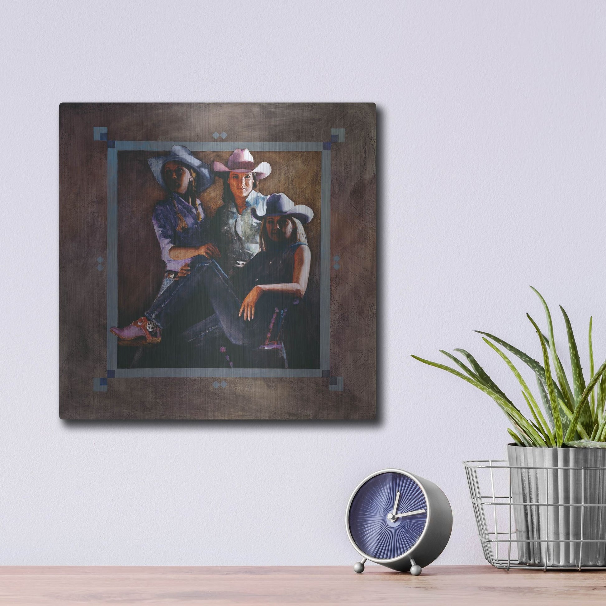 Luxe Metal Art 'Powerplay' by J. E. Knauf, Metal Wall Art,12x12