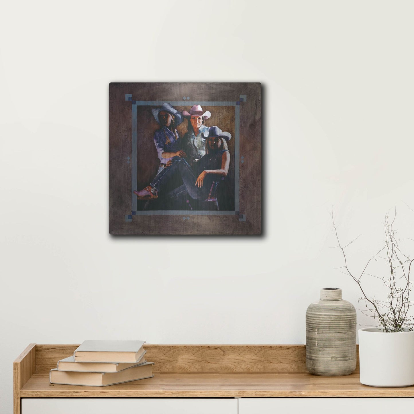 Luxe Metal Art 'Powerplay' by J. E. Knauf, Metal Wall Art,12x12