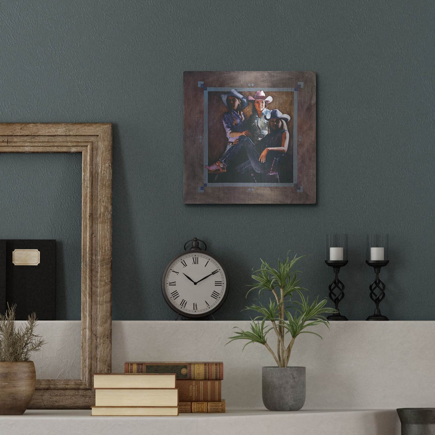 Luxe Metal Art 'Powerplay' by J. E. Knauf, Metal Wall Art,12x12