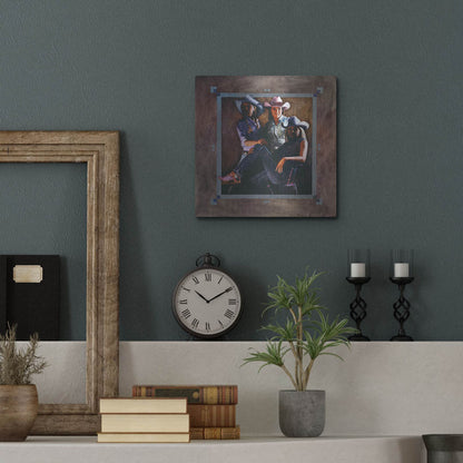 Luxe Metal Art 'Powerplay' by J. E. Knauf, Metal Wall Art,12x12