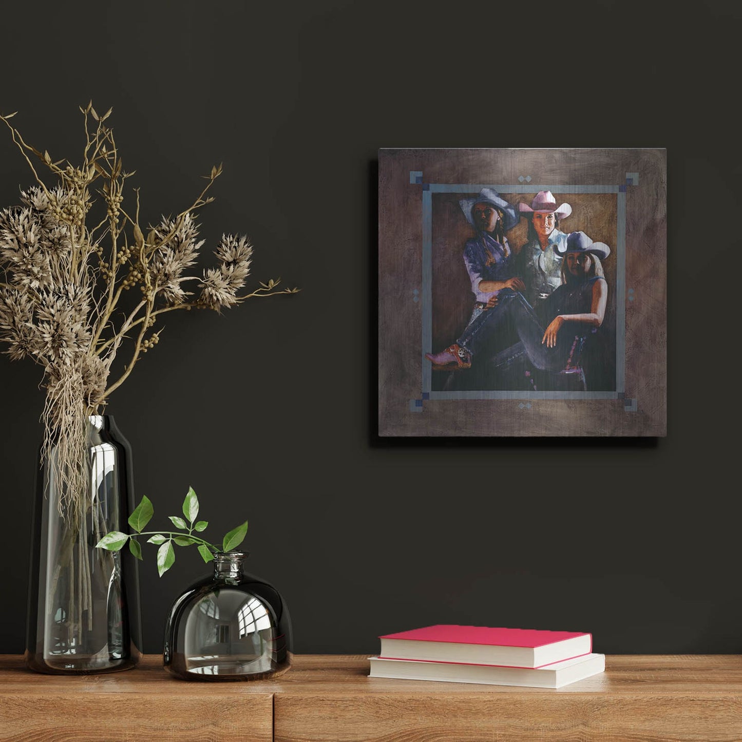Luxe Metal Art 'Powerplay' by J. E. Knauf, Metal Wall Art,12x12
