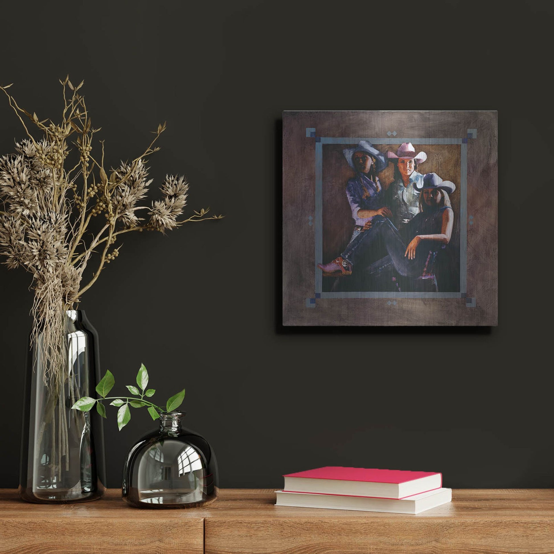 Luxe Metal Art 'Powerplay' by J. E. Knauf, Metal Wall Art,12x12