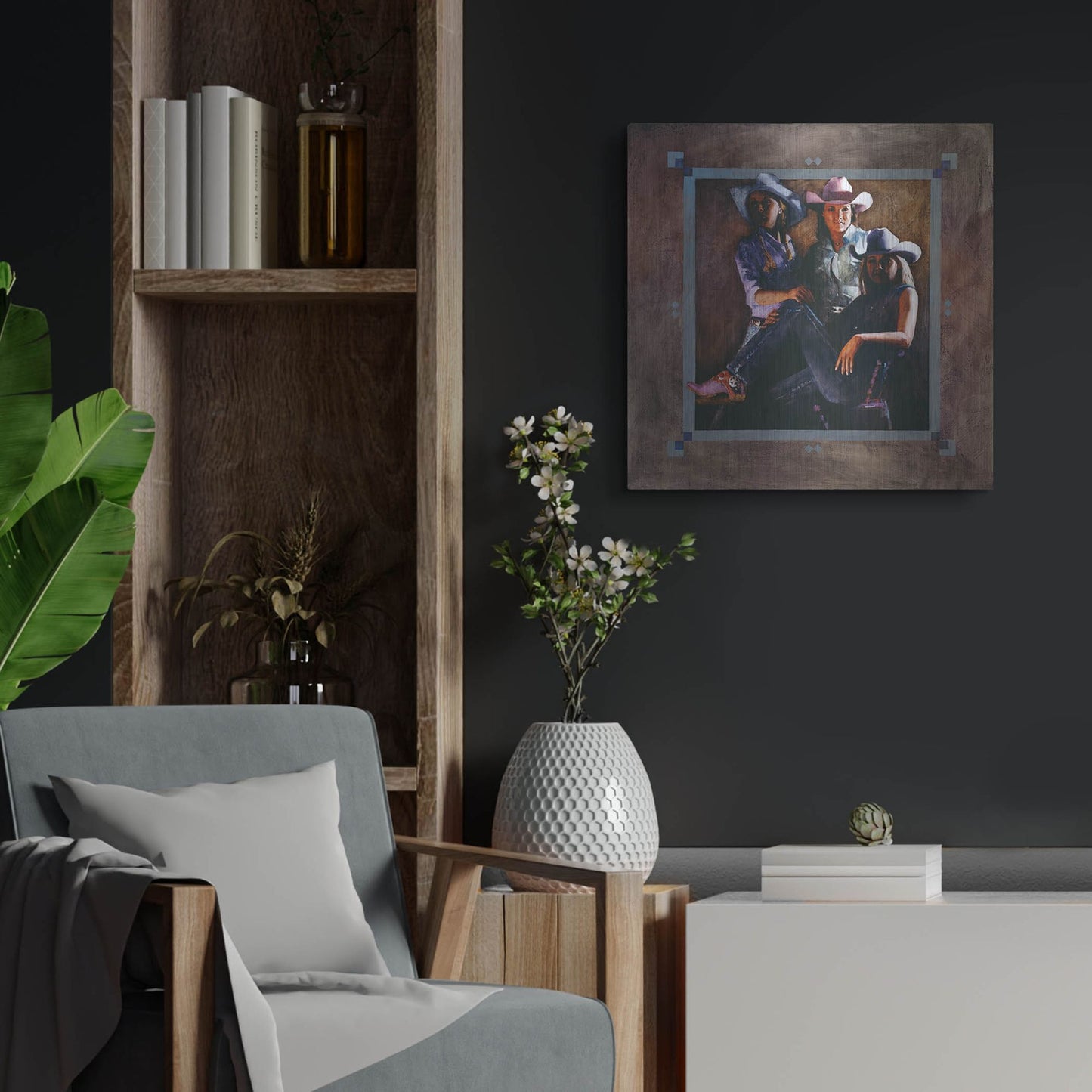 Luxe Metal Art 'Powerplay' by J. E. Knauf, Metal Wall Art,24x24