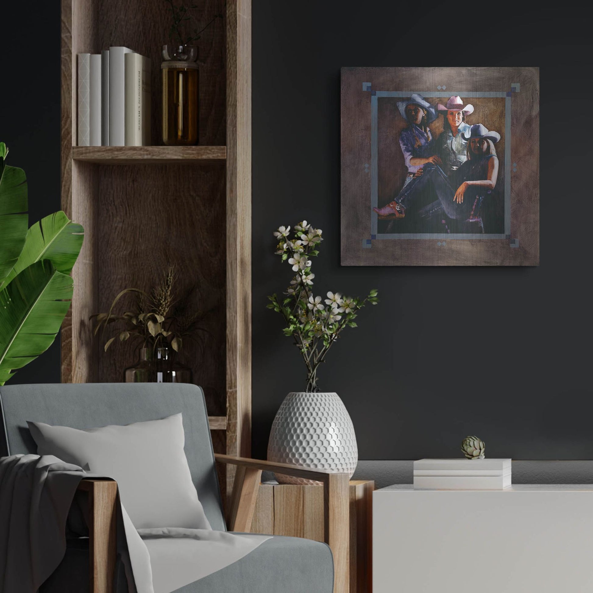 Luxe Metal Art 'Powerplay' by J. E. Knauf, Metal Wall Art,24x24