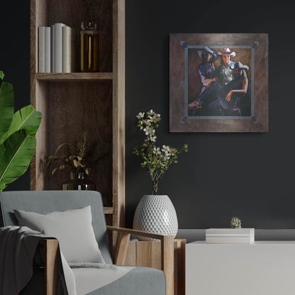 Luxe Metal Art 'Powerplay' by J. E. Knauf, Metal Wall Art,24x24