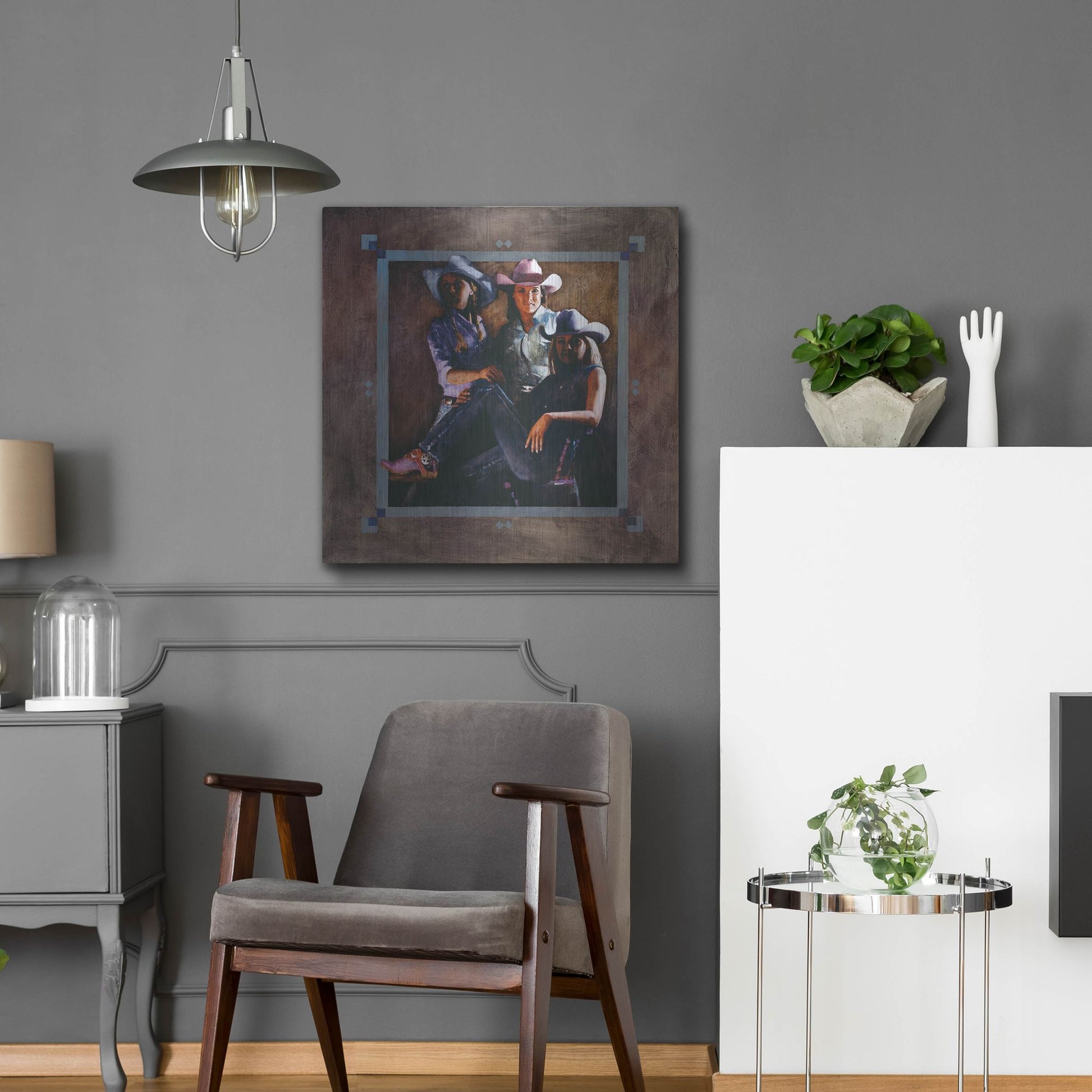 Luxe Metal Art 'Powerplay' by J. E. Knauf, Metal Wall Art,24x24