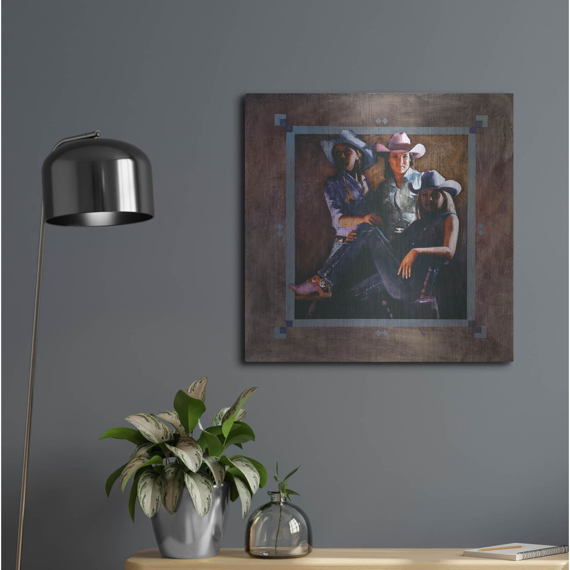 Luxe Metal Art 'Powerplay' by J. E. Knauf, Metal Wall Art,24x24