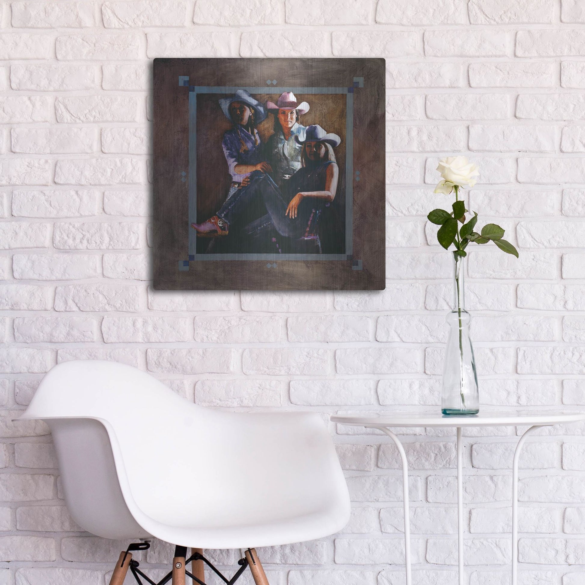 Luxe Metal Art 'Powerplay' by J. E. Knauf, Metal Wall Art,24x24