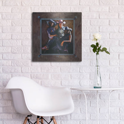 Luxe Metal Art 'Powerplay' by J. E. Knauf, Metal Wall Art,24x24