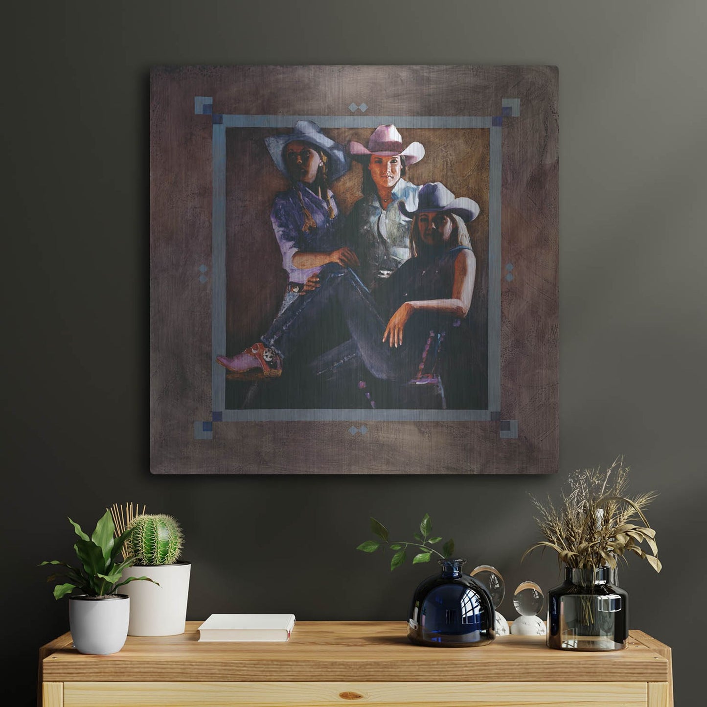 Luxe Metal Art 'Powerplay' by J. E. Knauf, Metal Wall Art,24x24