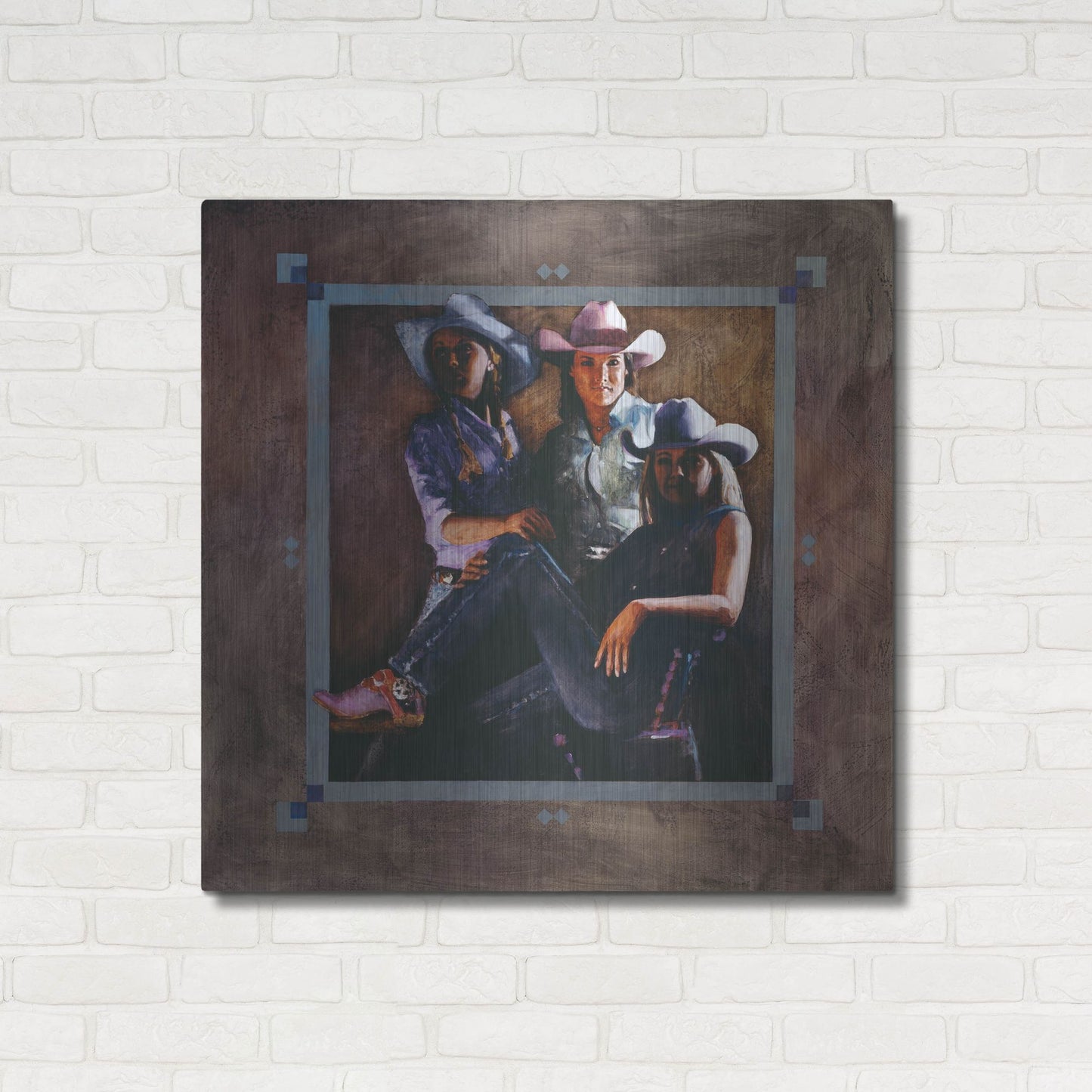 Luxe Metal Art 'Powerplay' by J. E. Knauf, Metal Wall Art,36x36