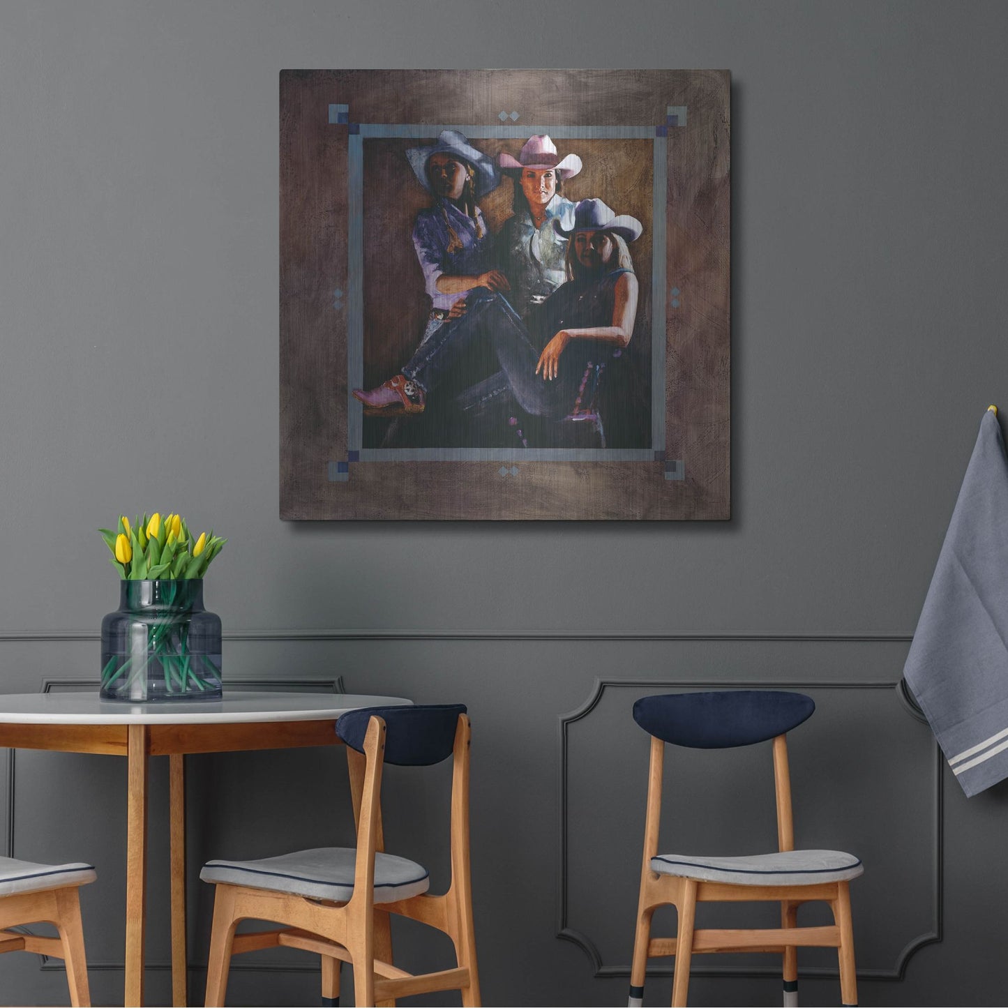 Luxe Metal Art 'Powerplay' by J. E. Knauf, Metal Wall Art,36x36