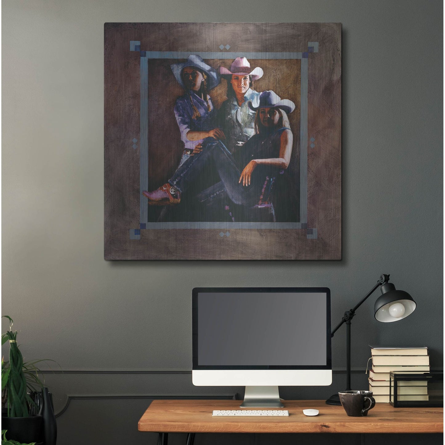 Luxe Metal Art 'Powerplay' by J. E. Knauf, Metal Wall Art,36x36