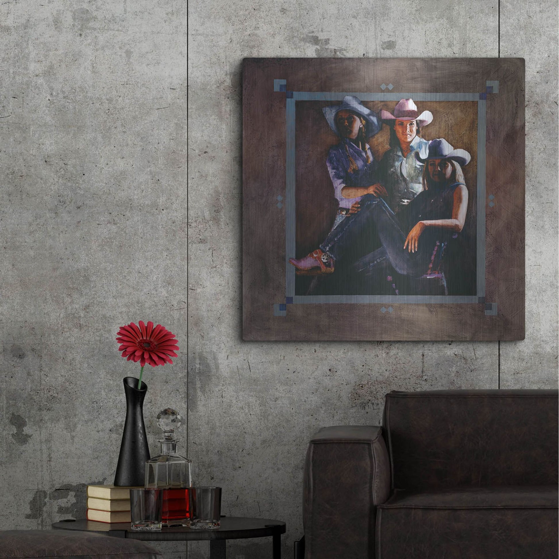 Luxe Metal Art 'Powerplay' by J. E. Knauf, Metal Wall Art,36x36