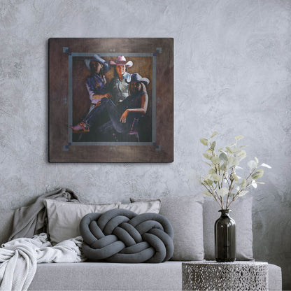 Luxe Metal Art 'Powerplay' by J. E. Knauf, Metal Wall Art,36x36