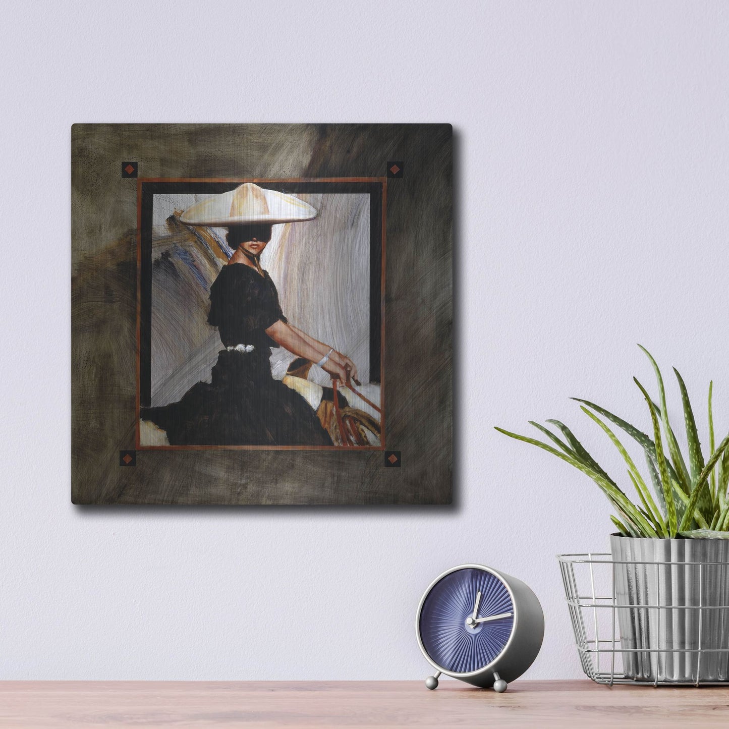 Luxe Metal Art 'Prominaire' by J. E. Knauf, Metal Wall Art,12x12