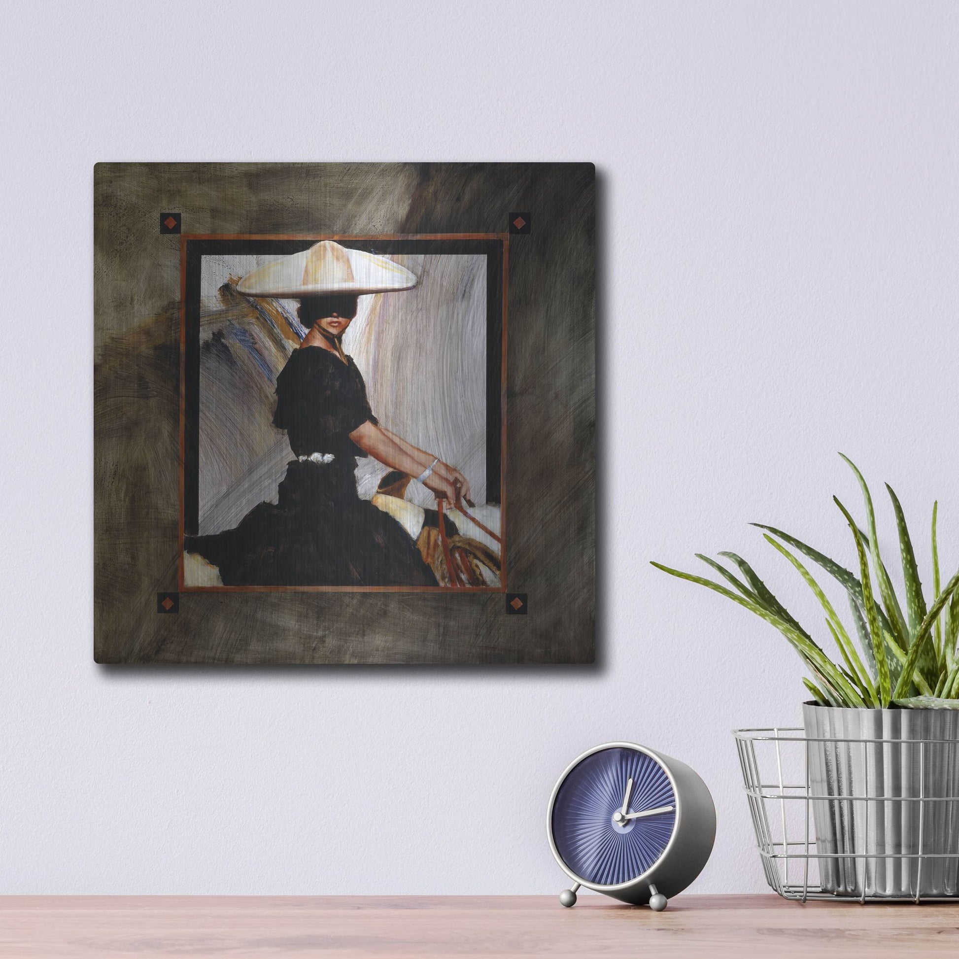 Luxe Metal Art 'Prominaire' by J. E. Knauf, Metal Wall Art,12x12