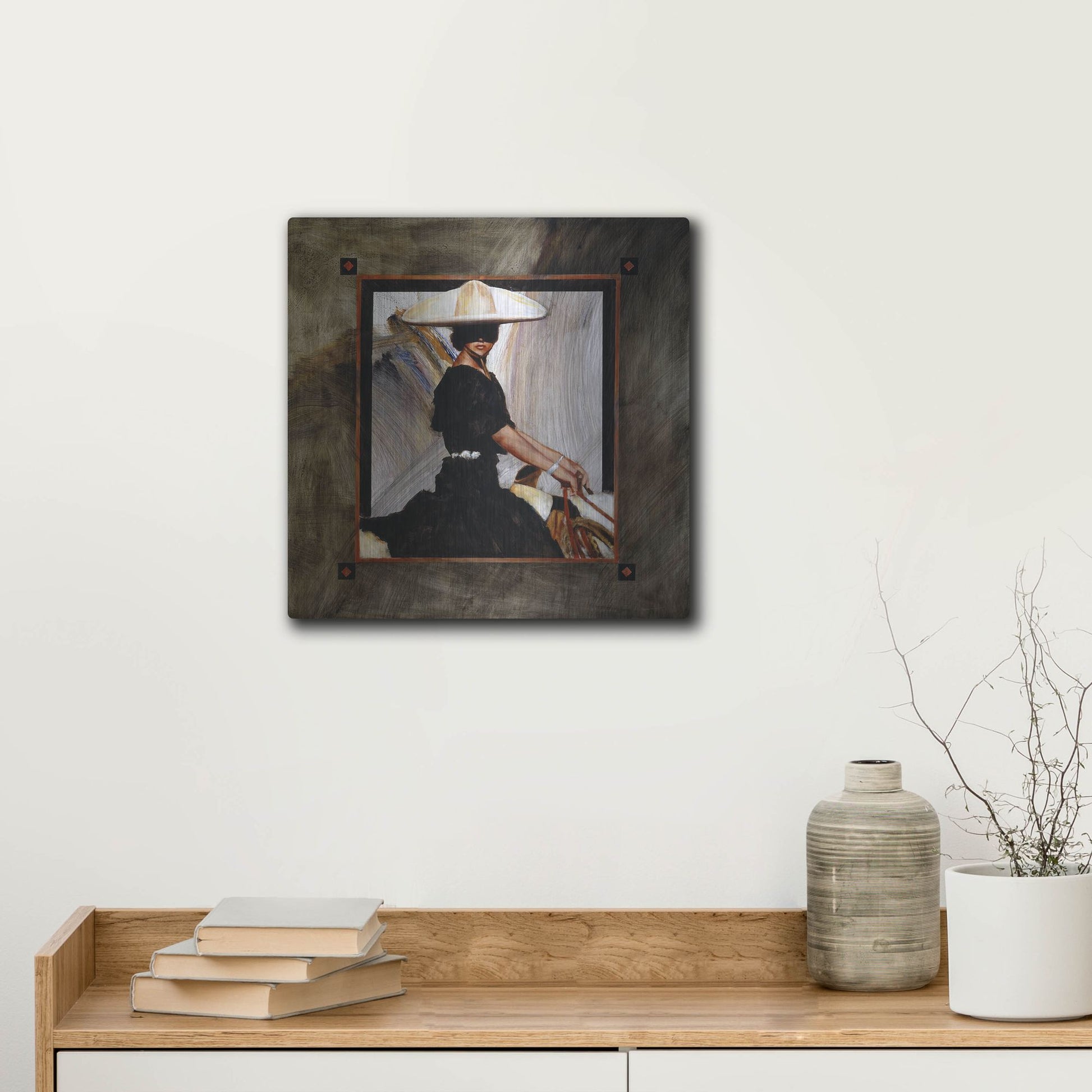 Luxe Metal Art 'Prominaire' by J. E. Knauf, Metal Wall Art,12x12