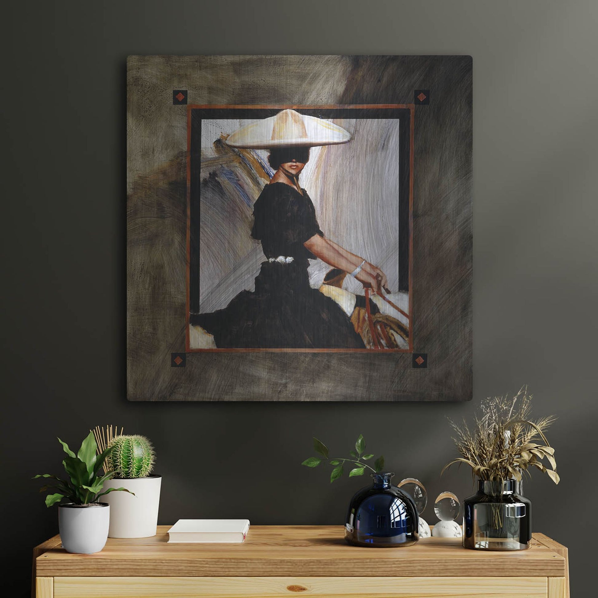 Luxe Metal Art 'Prominaire' by J. E. Knauf, Metal Wall Art,24x24
