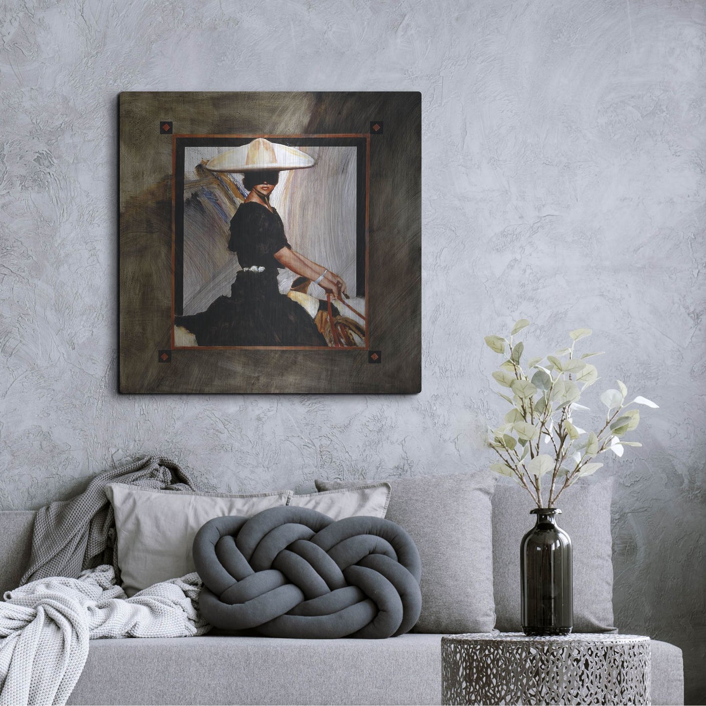 Luxe Metal Art 'Prominaire' by J. E. Knauf, Metal Wall Art,36x36