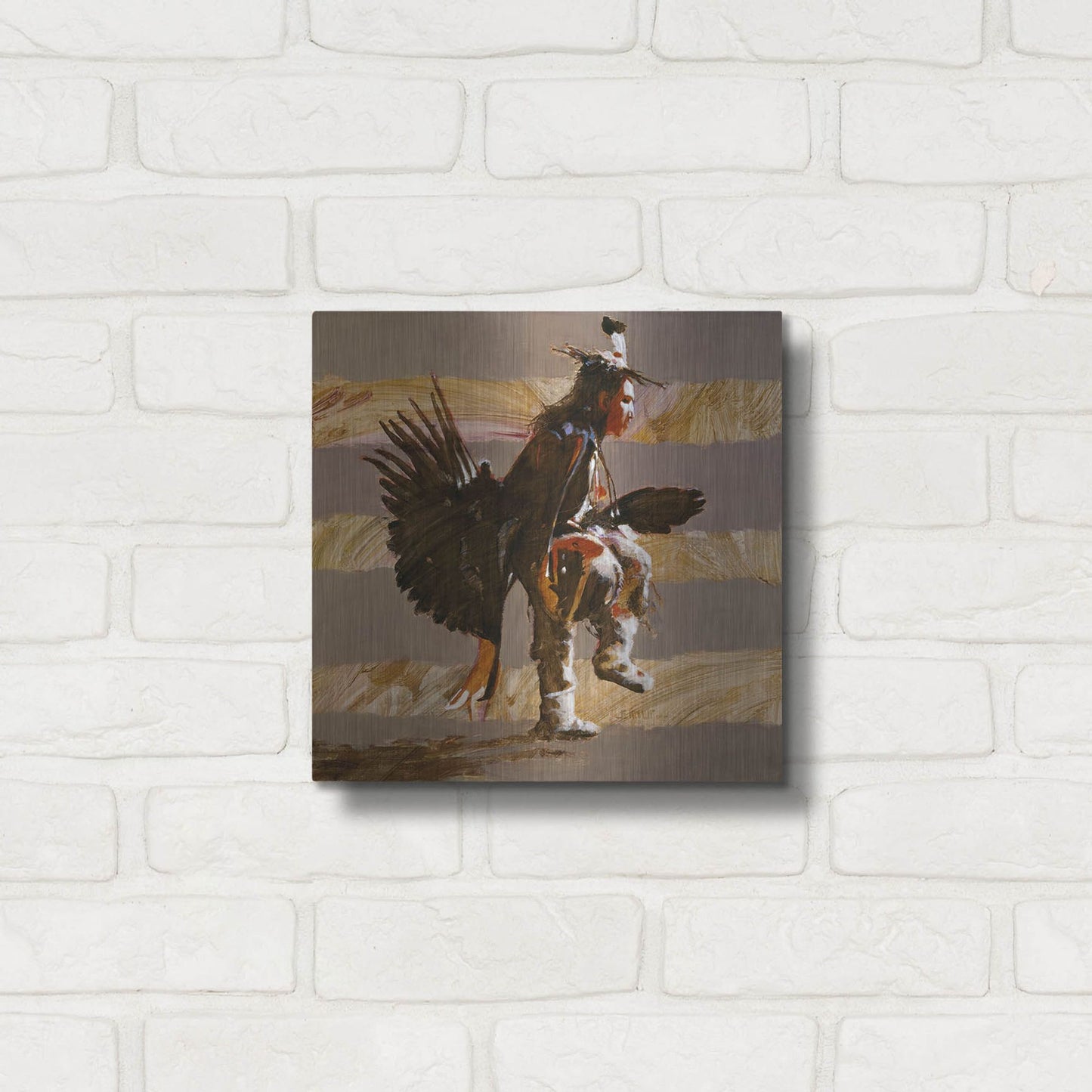 Luxe Metal Art 'Steppin Up II' by J. E. Knauf, Metal Wall Art,12x12