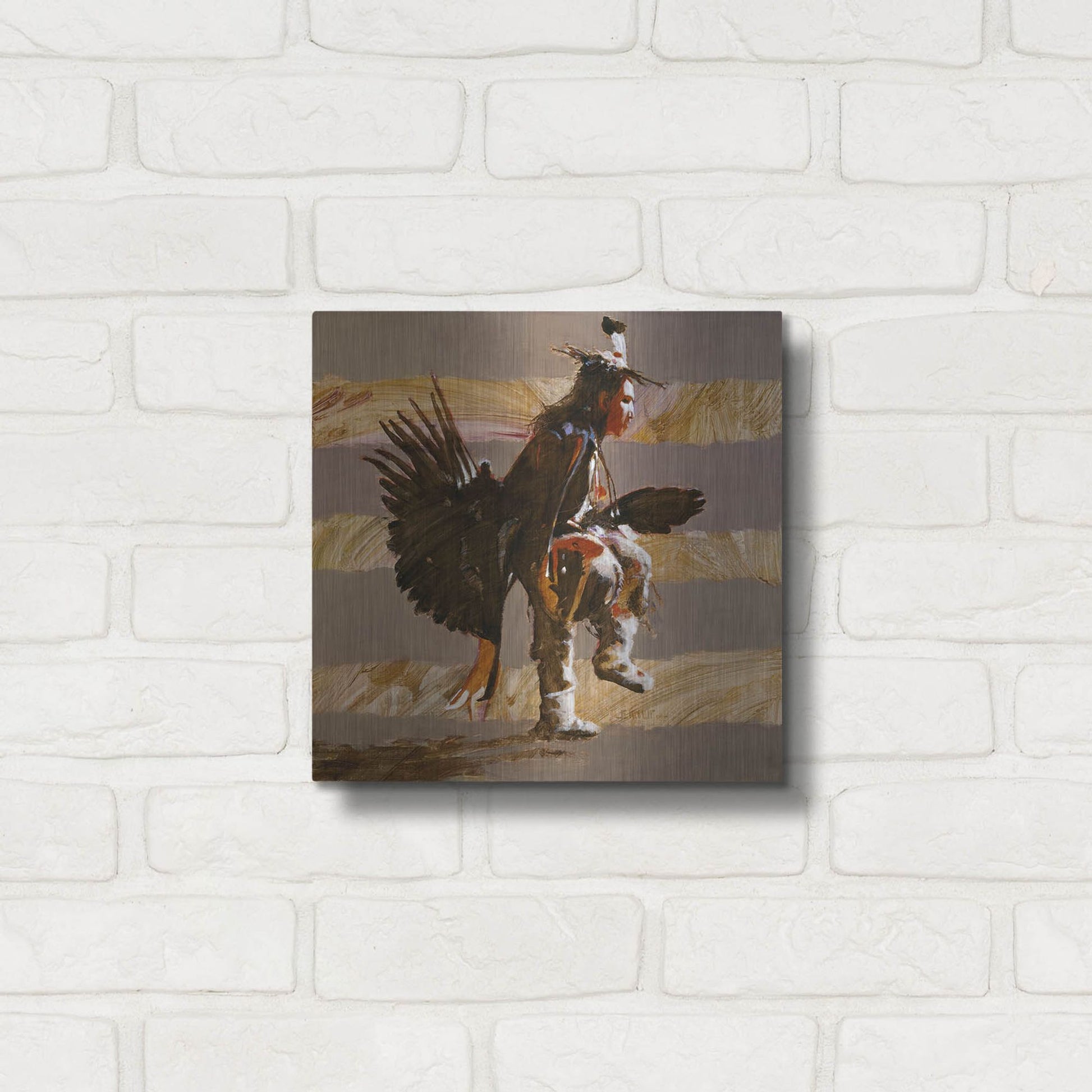 Luxe Metal Art 'Steppin Up II' by J. E. Knauf, Metal Wall Art,12x12