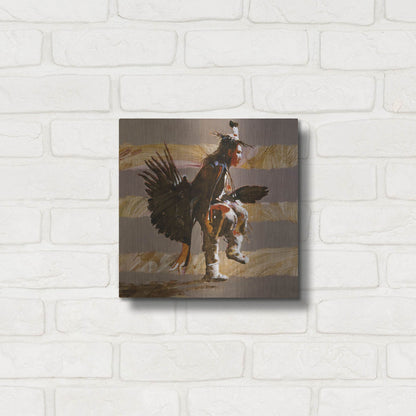 Luxe Metal Art 'Steppin Up II' by J. E. Knauf, Metal Wall Art,12x12