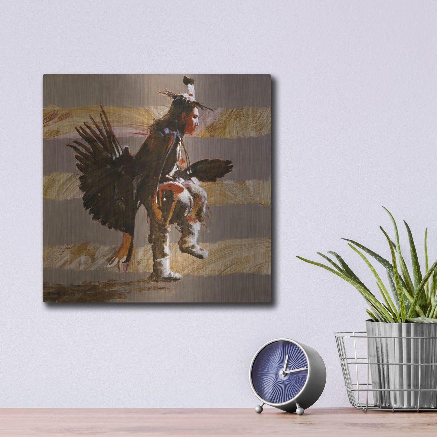 Luxe Metal Art 'Steppin Up II' by J. E. Knauf, Metal Wall Art,12x12