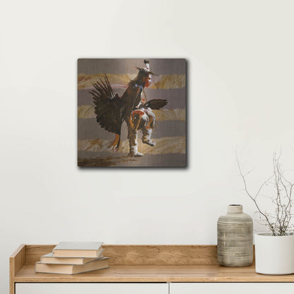 Luxe Metal Art 'Steppin Up II' by J. E. Knauf, Metal Wall Art,12x12