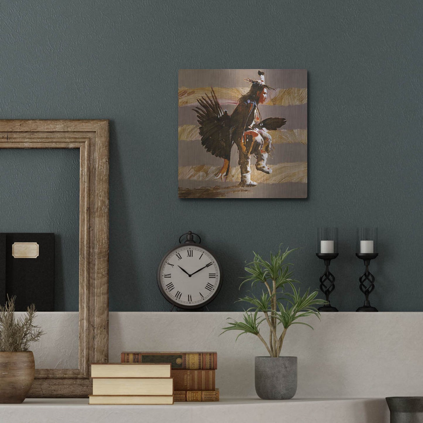 Luxe Metal Art 'Steppin Up II' by J. E. Knauf, Metal Wall Art,12x12