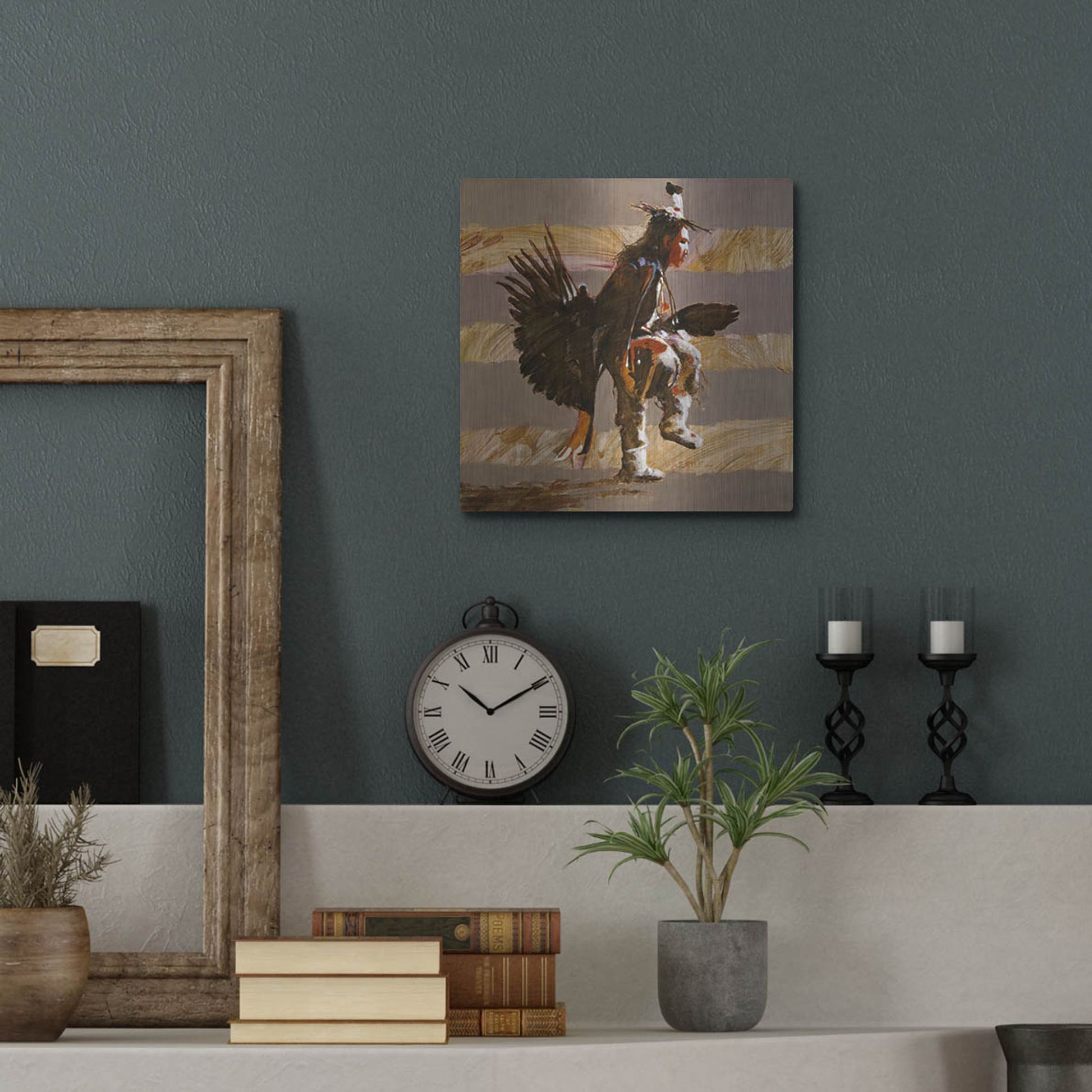 Luxe Metal Art 'Steppin Up II' by J. E. Knauf, Metal Wall Art,12x12